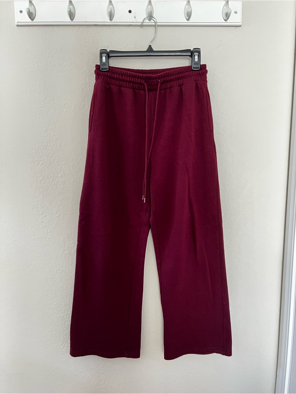 Reflex Women's Burgundy/Maroon Wide-Leg Sweatpants Size S